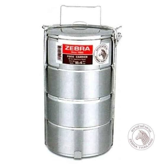 RANTANG MAKAN STAINLESS STEEL ZEBRA 4 SUSUN DIAMETER 18CM ( 150184 ) #ORIGINAL