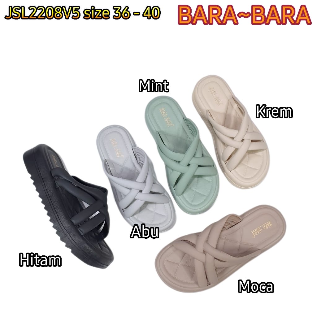 BARA BARA ORIGINAL jelly sandal karet empuk murah wanita selop import barabara cewek JSL2208V5