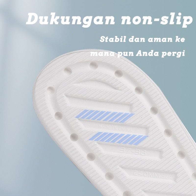 [HY.OLSHOP12] Sandal Jelly Wanita Korean Slip On Puffy Sandals Muddy 2 in 1 Import Bahan Karet PVC