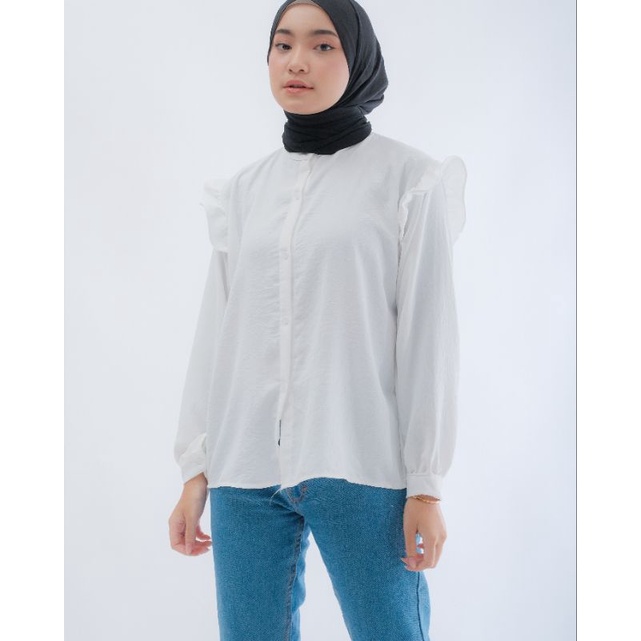 Blouse Crinkle Lyodra - Kemeja Blouse Basic - Kemeja Blouse Wanita - Atasan Wanita