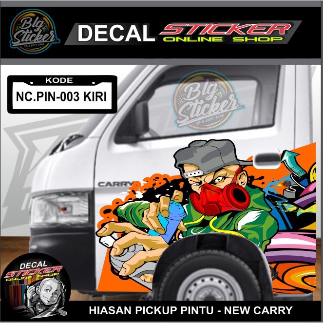 STIKER MOBIL NEW CARRY TAYO PICKUP DECAL STICKER PRINT VARIASI PINTU