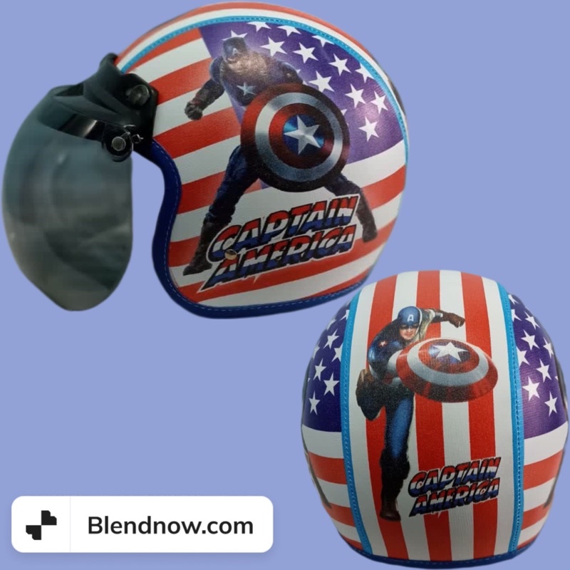 HELM ANAK BOGO CAPTAIN AMERICA Usia 3-7 tahun