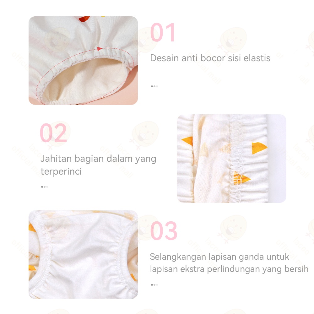 Lacoo Popok bayi kain Clodi celana dalam anak bayi dapat dicuci Cloth diaper bayi newborn lucu