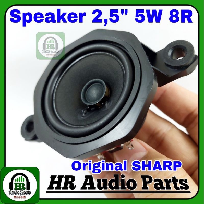 Speaker 2.5 &quot; inch 5W 8R ORIGINAL SHARP Frame Plastik Tebal 2,5inchi