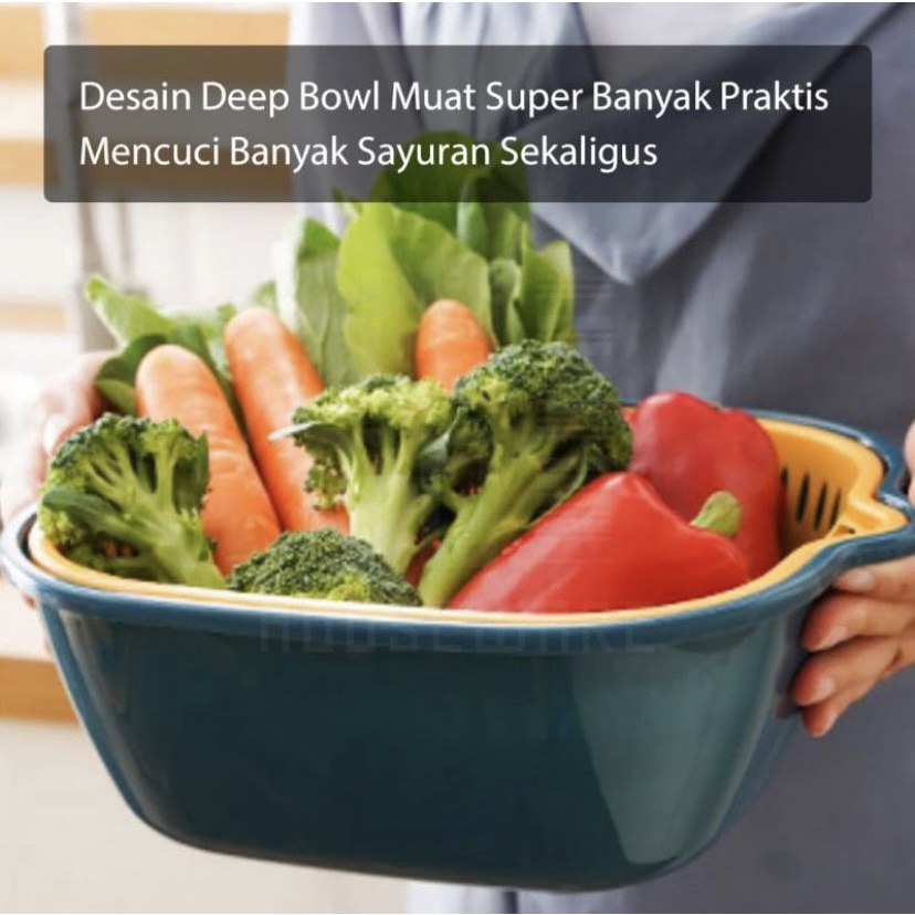 ( BISA COD ) PROMO WADAH BASKOM PENCUCI DAN PENGERING SAYUR 6 IN 1 / SARINGAN BUAH &amp; SAYUR / SARINGAN MULTIFUNGSI / BASKOM PENCUCI BUAH 6 LAPIS / KERANJANG SARINGAN BUAH &amp; SAYUR