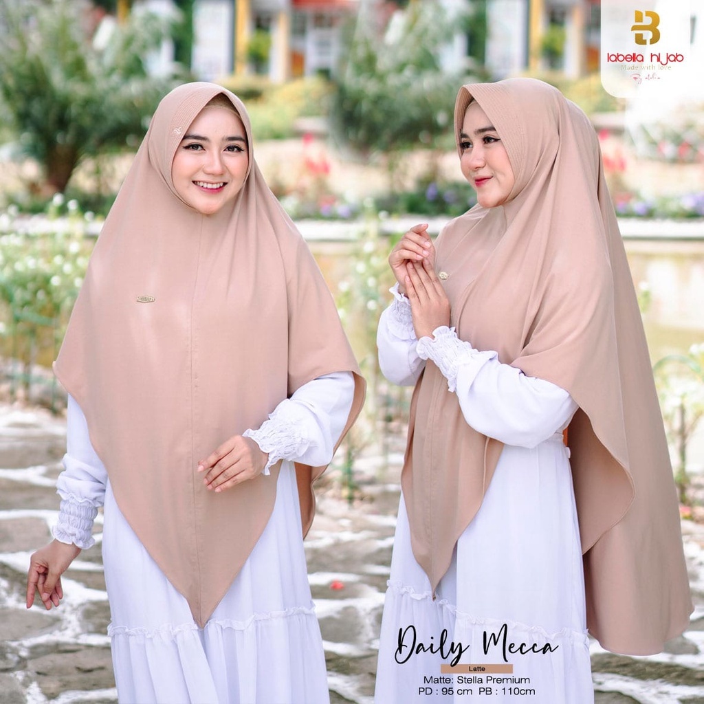 MECCA DAILY || Hijab Instan Jumbo Terbaru Model Lancip Syar'i Menutup Dada Menggunakan Pet Anti Temb