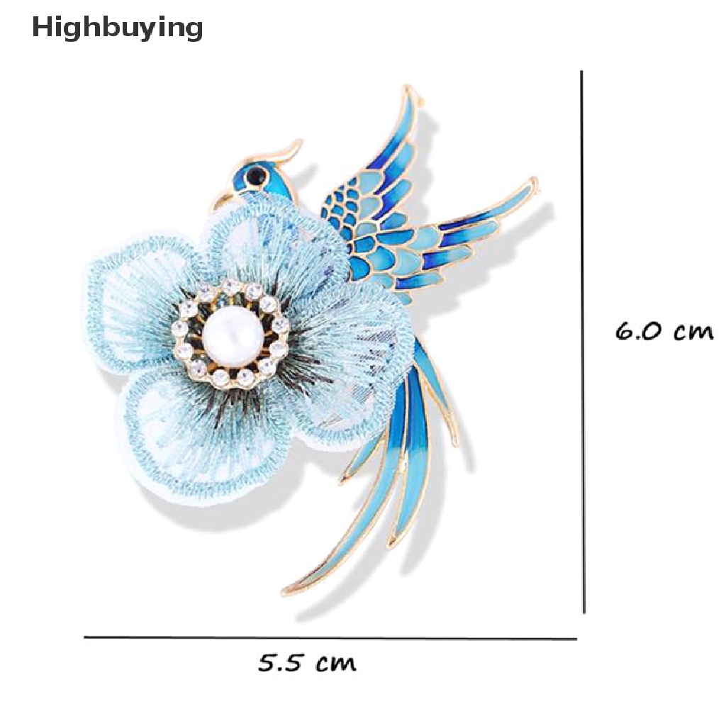 Hbid 1Pc Bros Berlian Imitasi Untuk Wanita Enamel Burung Pin Merak Fashion Bros Hadiah Glory