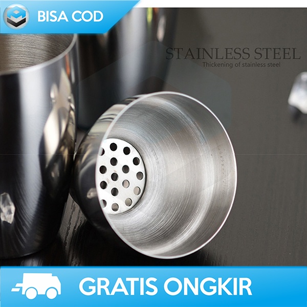 SHAKER COCKTAIL 750ML 6IN1 LENGKAP PERALATAN BARTENDER STAINLESS STEEL