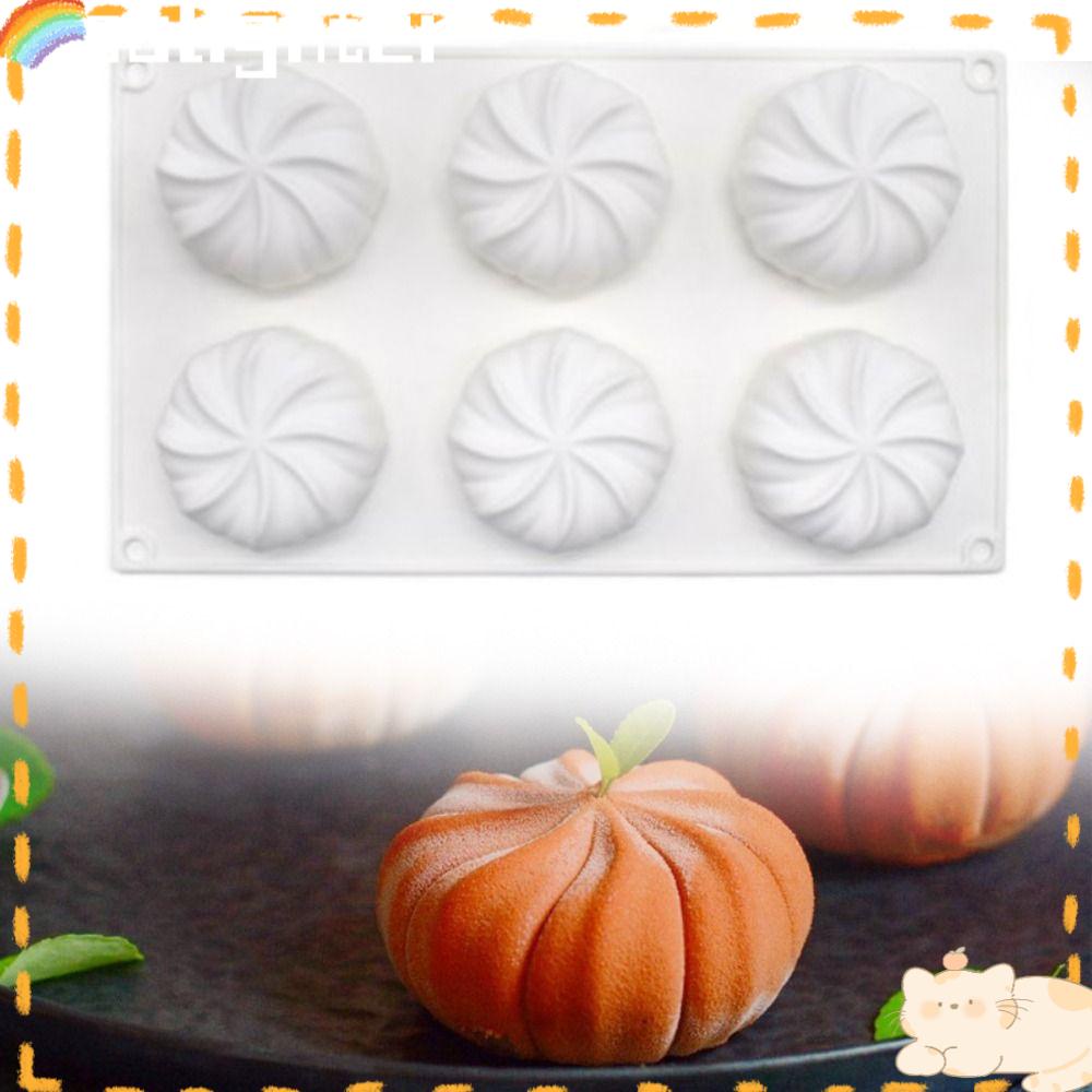 Solighter 6rongga 3D Pumpkin DIY Clay Tools Kue Cetakan Resin Membuat Sabun Handmade Easter Day