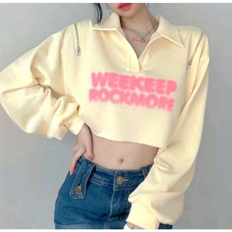 ROCKMORE CROP SWEATER • CROP TOP CREWNECK