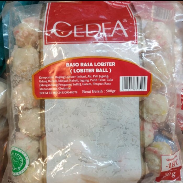 

Cedea lobster ball bakso rasa lobster 500gr