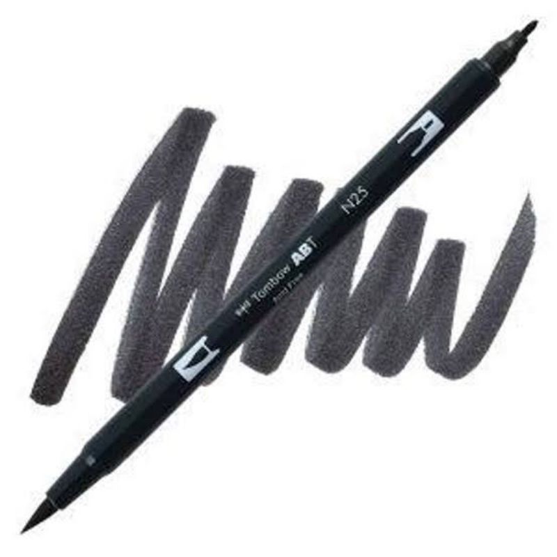 

Preloved Tombow Abt Dual Brush Pen N25 Lamp Black Hitam