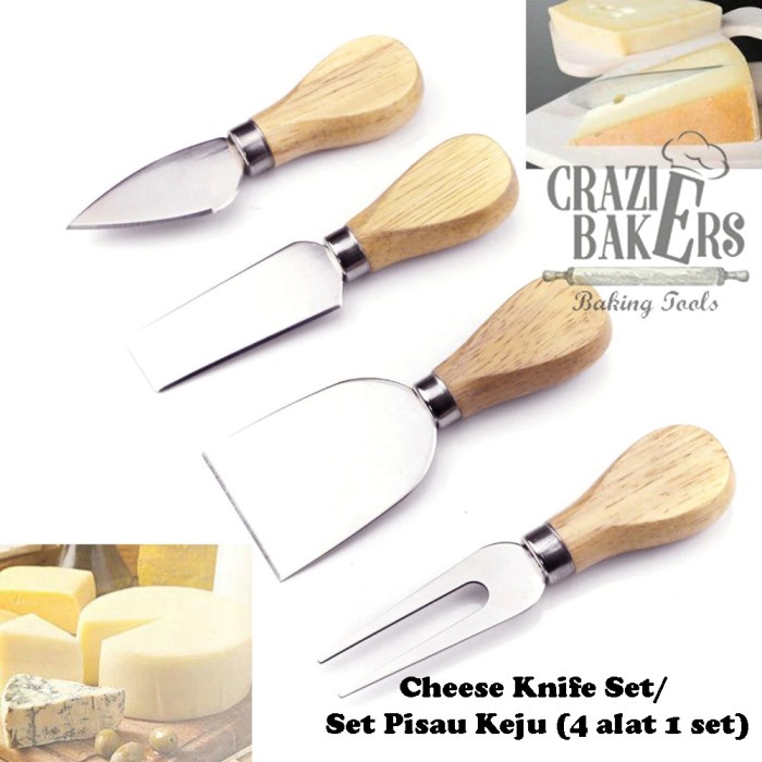 [Pisau Dapur] Cheese Knife Set/ Set Pisau Keju (4 Alat 1 Set) [Knife]