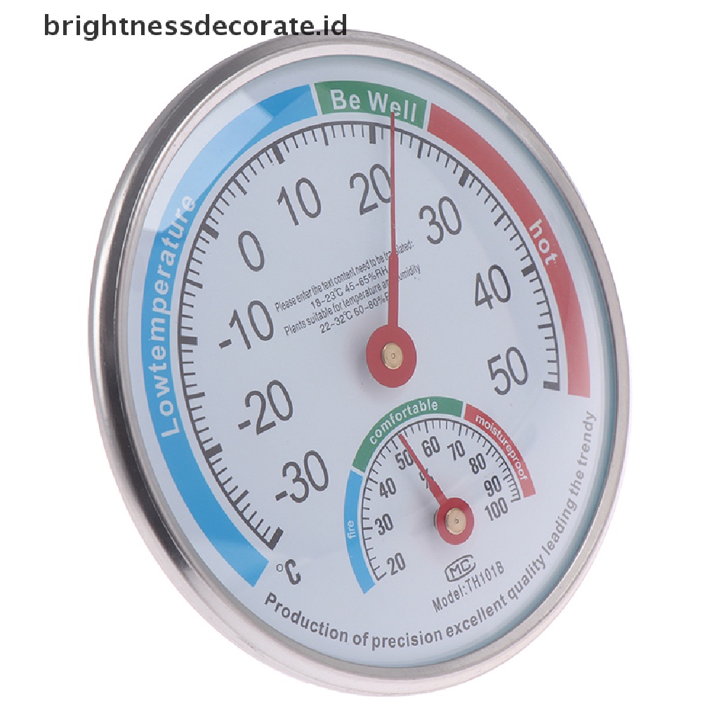 [Birth] Termometer Ana Rumah Tangga Bulat Hygrometer Humidity Monitor Meter Gauge [ID]