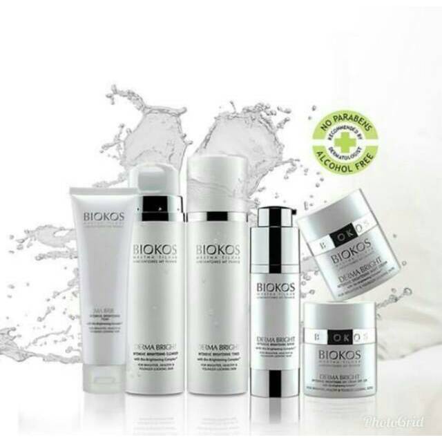 ❤ jselectiv ❤ BIOKOS DERMA BRIGHT INTENSIVE BRIGHTENING Cleanser | Day Cream | Night Cream | toner | Serum | SKINCARE PENCERAH dari BIOKOS