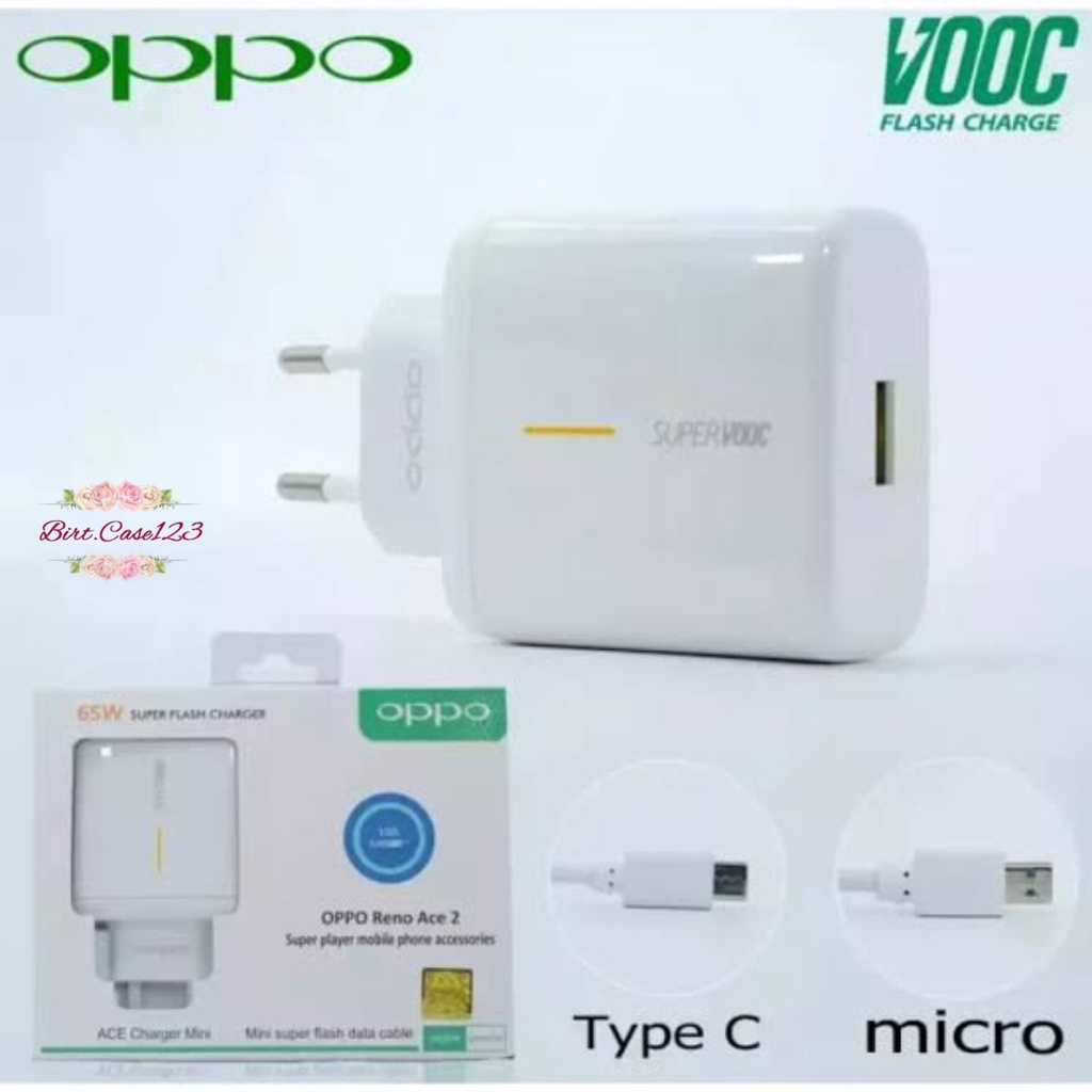 Charger Cashan tc Oppo 65W Type C Super Vooc Reno Ace 2 usb cable data C Charge Fast Charging Support TypeC Original 100% A5 2020 a9 2020 reno4 BC6973