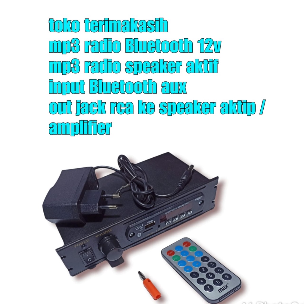 RAKITAN MP3 RADIO PLAYER Bluetooth 5.0 Player + Adaptor 12V MP3 Player Bluetooth USB MMC RADIO