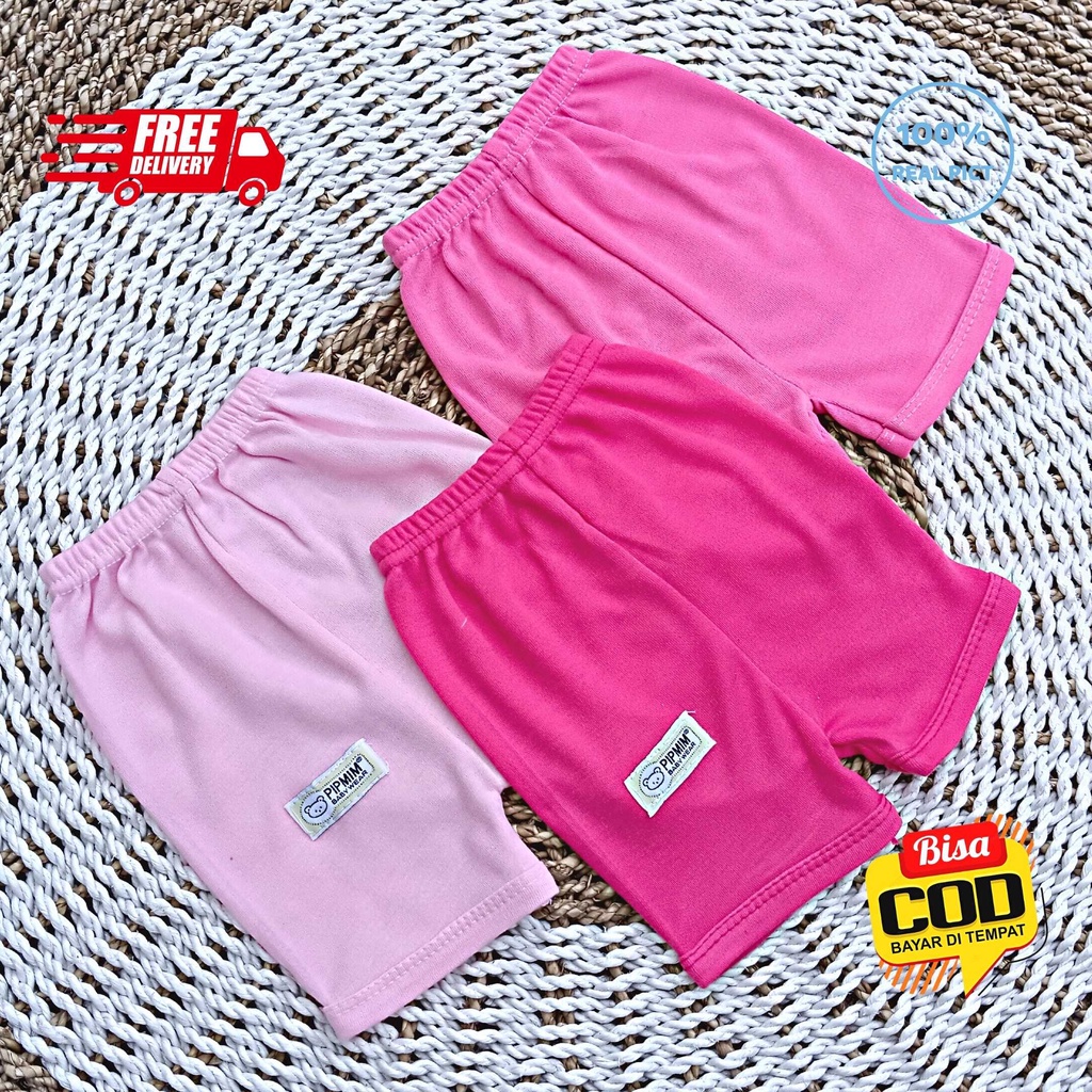 Celana Pendek Bayi PINK SERIES Size 0 - 3 Bulan merk SNI PIP MIM