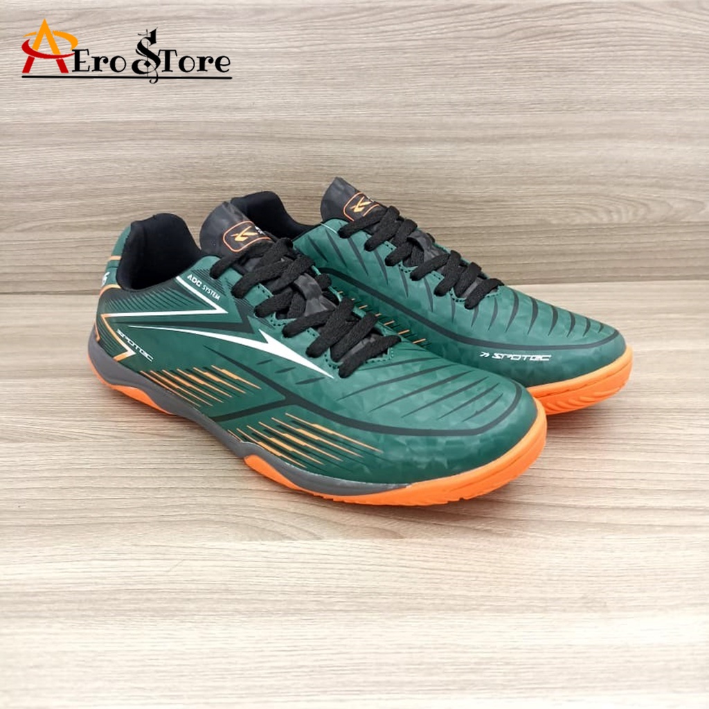 SPOTEC Sepatu FUTSAL Artikel CENTURIONS INDOOR-tosca/orange