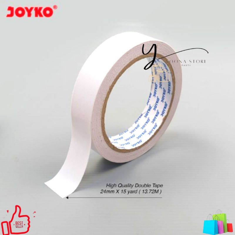 

DOUBLE TAPE JOYKO/ / DOUBLE SIDED TAPE Perekat 2 Sisi Joyko