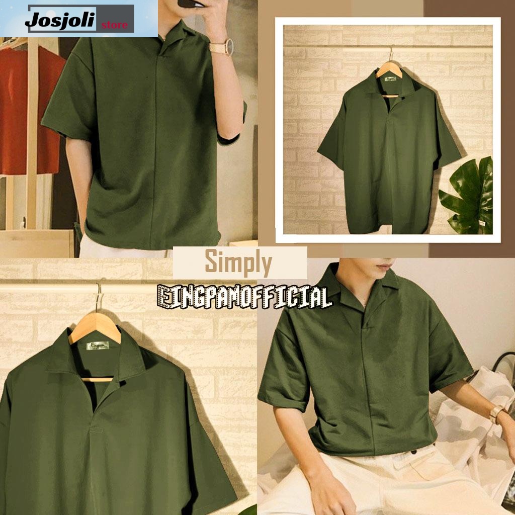 JOSJOLI_STORE/Kemeja PD06/Kemeja Pria Dewasa Kekinian Lengan Pendek/Size L