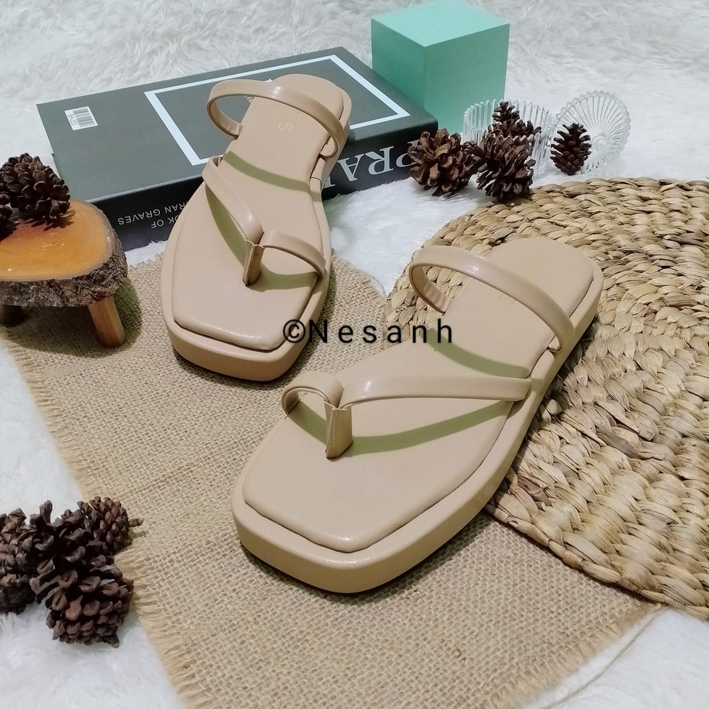 Sandal Tali Platform Wanita Sendal Wanita Kekinian STUSSY