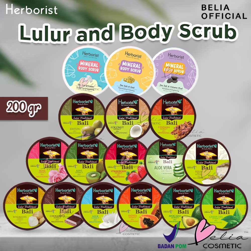 ❤ BELIA ❤ Herborist Lulur And Body Scrub 200g | BPOM