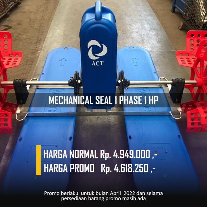 Kincir Air Tambak impor Merek ACT Mechanical Seal 1Phase 1 HP