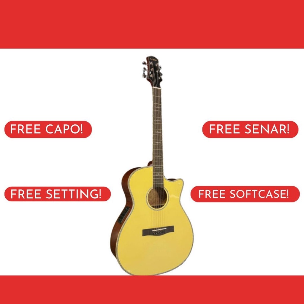 Gitar Akustik Sqoe XLDC-N