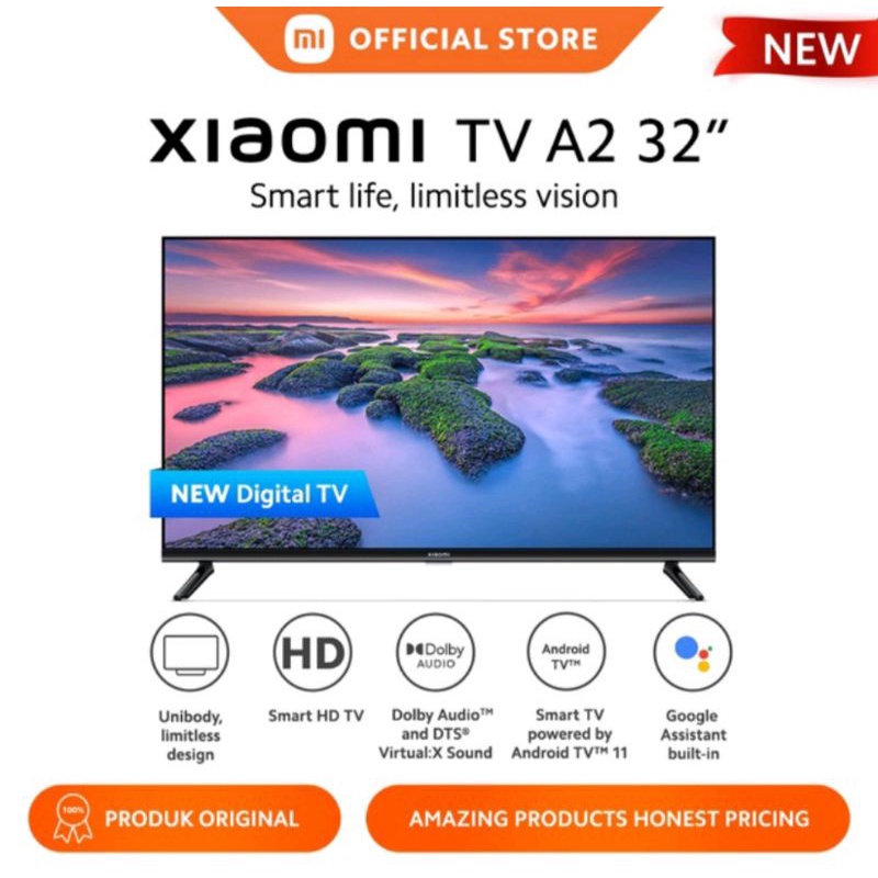 xiaomi tv A2 32" android smart tv garansi resmi