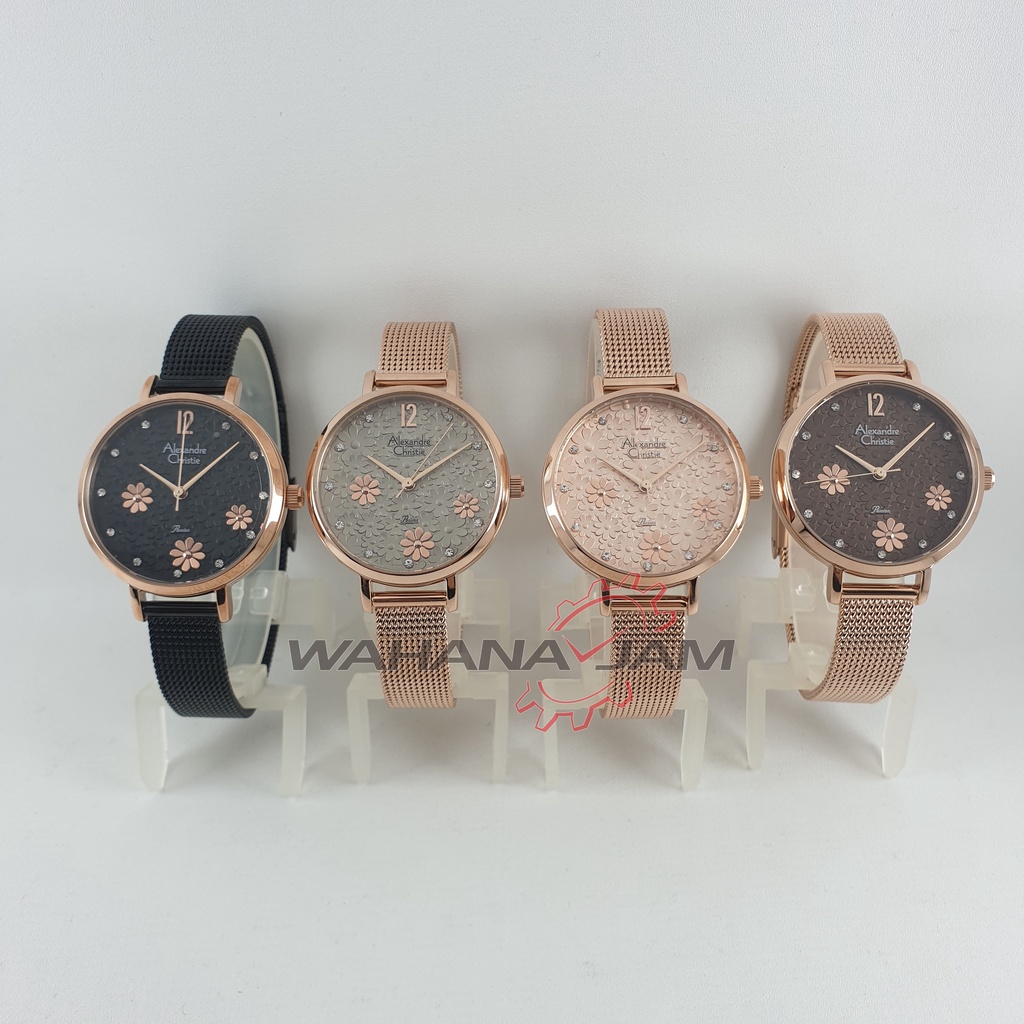 Alexandre Christie AC 2957 LH / Jam Tangan Wanita AC2957 Alexander Cewek Tipis Rantai Pasir Original