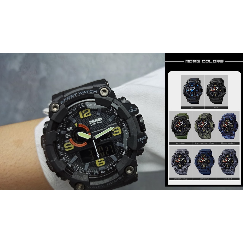 SKMEI 1520 Jam Tangan Pria Digital Analog Anti Air