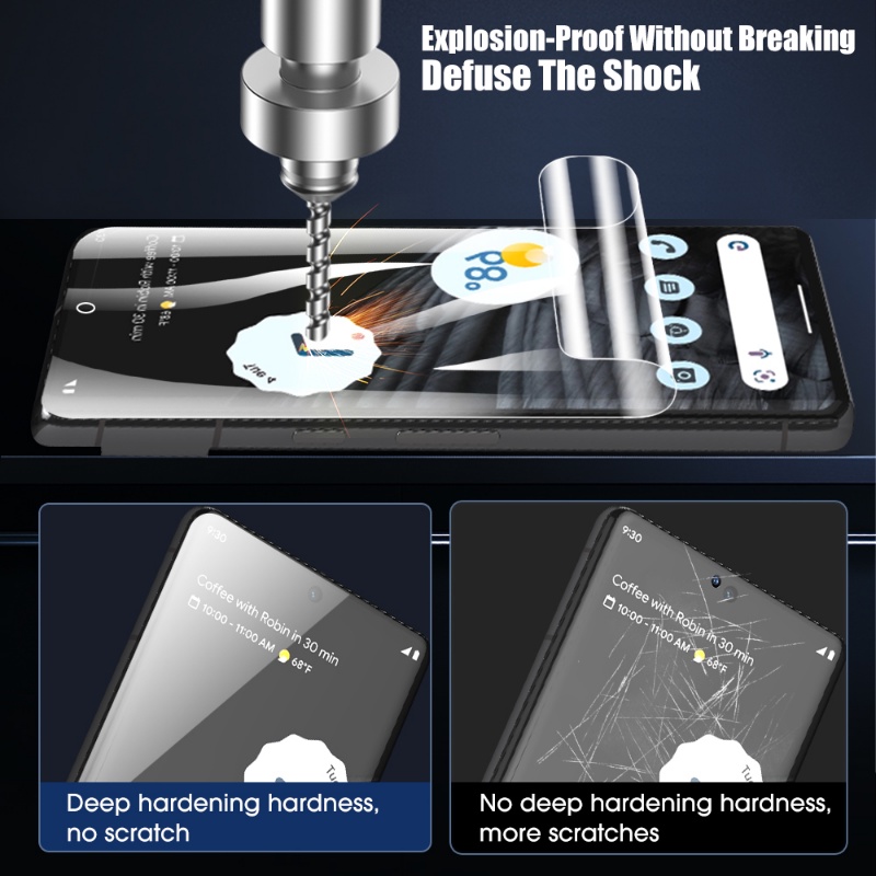 Cakupan Penuh Pelindung Layar Lembut Air Gel Film Anti-fingerprint Phone Film Layar Sticker Film Ultra-clear Cell Phone Front Film Untuk Google Pixel7/7Pro