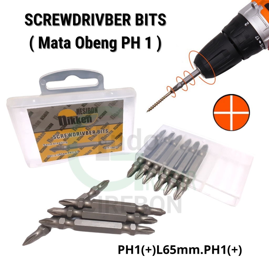 Nikken Mata Obeng Angin PH1 Screwdriver Bits Magnet PH 1 65 Mm Screwdrivber Murah