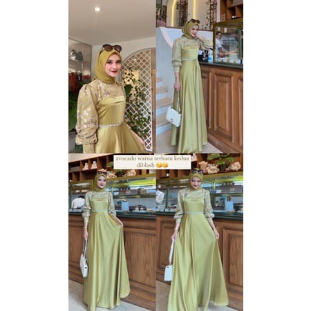 NEW- SHINEE SILK PREMIUM DRESS WANITA KONDANGAN BRIDESMAID DRESS SATIN