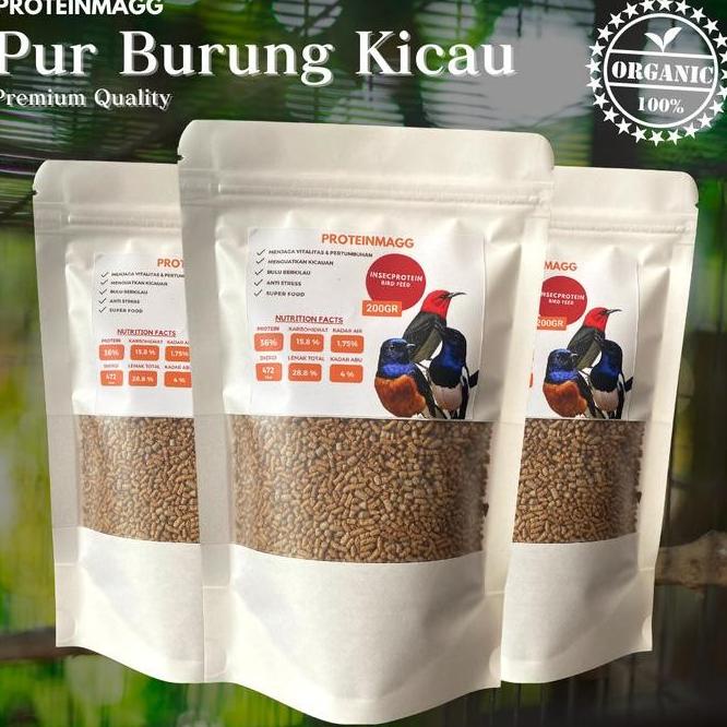 PROTEINMAGG PUR BURUNG PROTEIN UNTUK BURUNG EXTRA KICAU GACOR 200GR