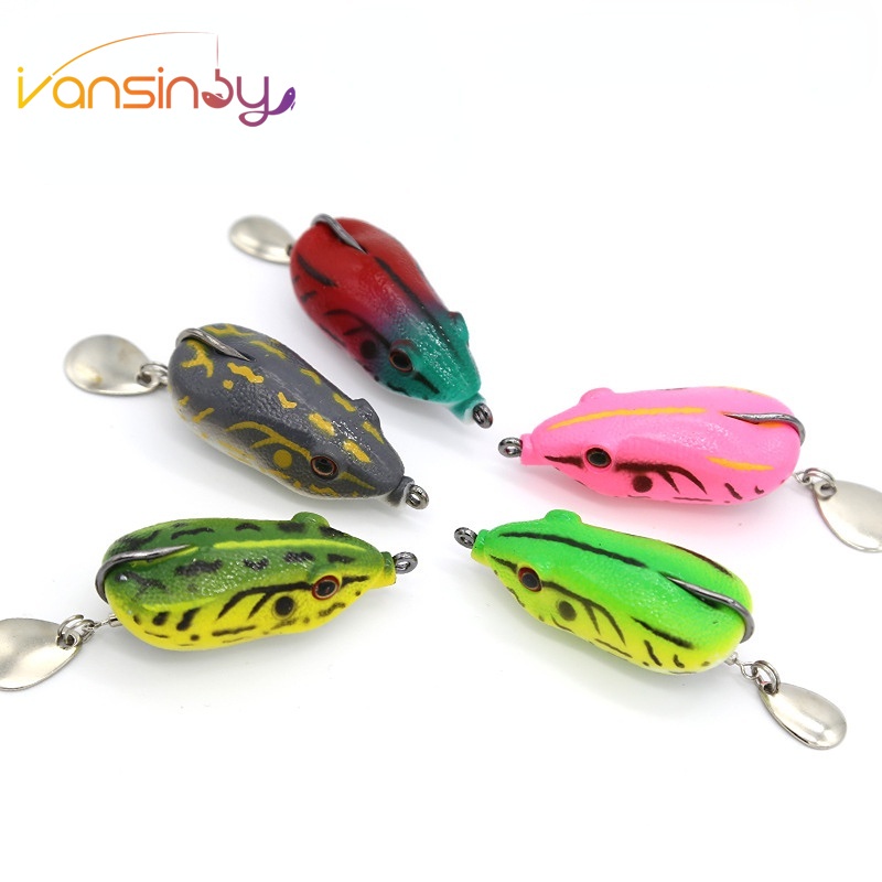 Umpan Katak Casting Pemikat Kodok Pancing 5.5cm 14g Single Hook Soft Bait Lure Jump Frog Lure