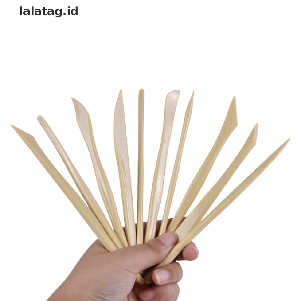 [lalatag] 10ppcs/set Gerabah Tanah Liat DIY Sculpg Polymer Pemodelan Alat Ukir Craft Kit [ID]