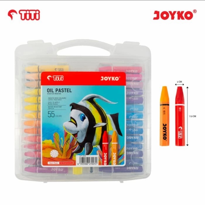 

Pastel Oil Pastel Krayon Minyak Joyko Titi Op-55S 55 Warna Colors