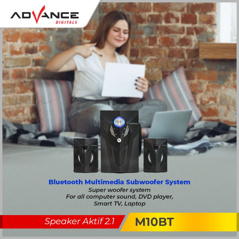 Advance Speaker Aktif Multimedia 2.1 Bluetooth Subwoofer M10BT