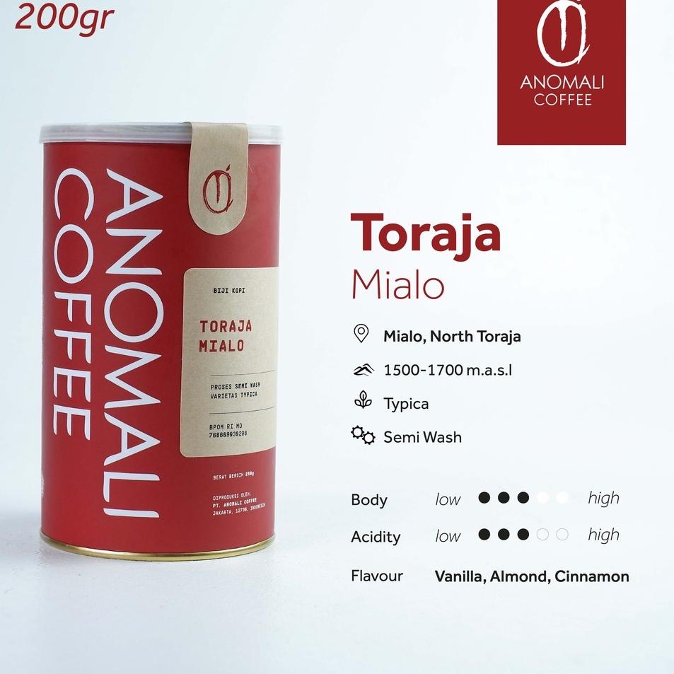 

❂ Anomali Coffee Biji Kopi Toraja Mialo 200 gram ۞