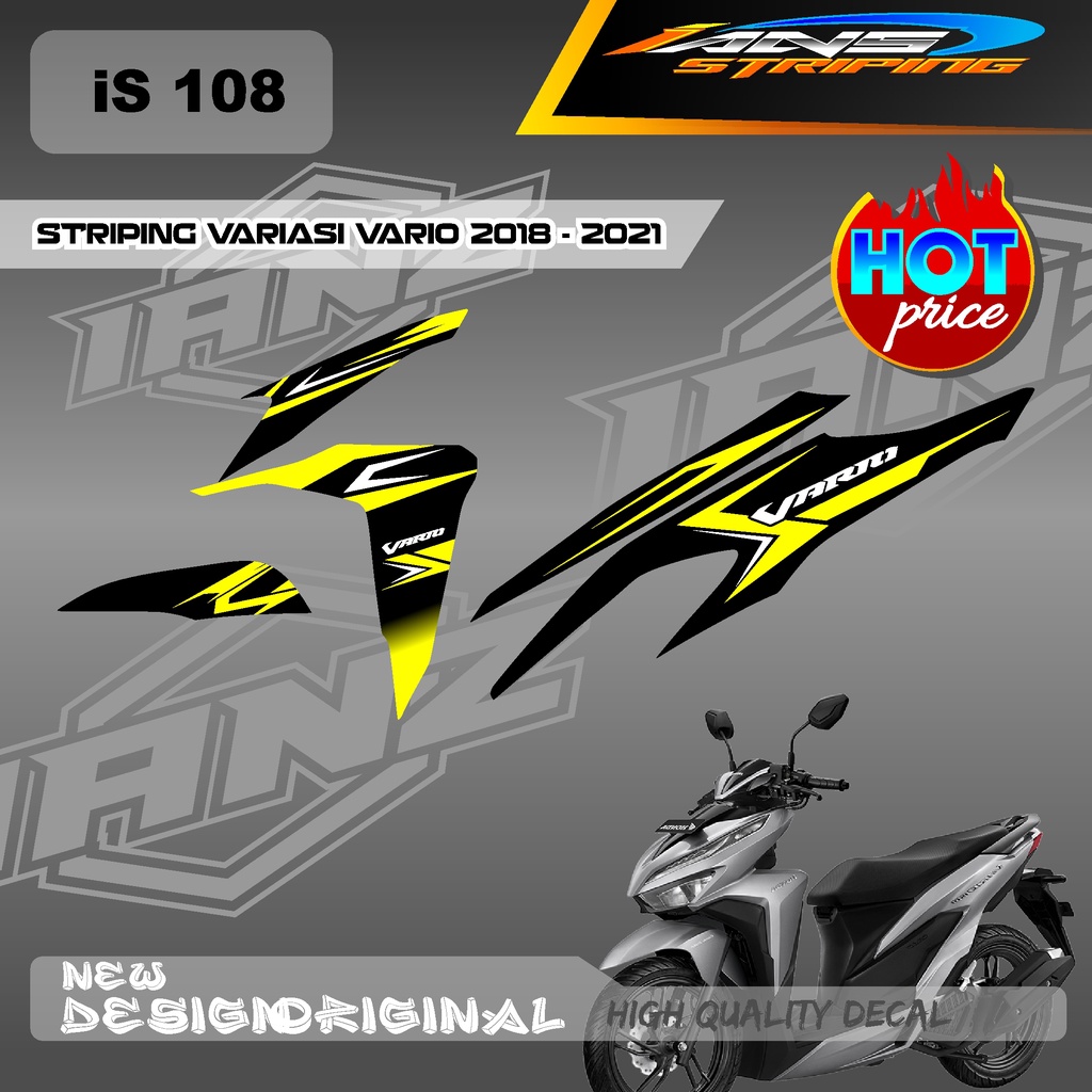 TERBARU DECAL STRIPING VARIO Led Vario 150 MOTIF GRAFIK RACING BAHAN HOLOGRAM / NON HOLOGRAM IS108