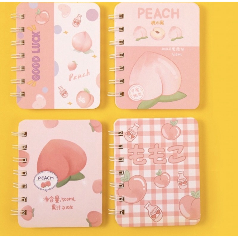 Buku Note A7 Karakter lucu / Notebook Mini Ring Motif