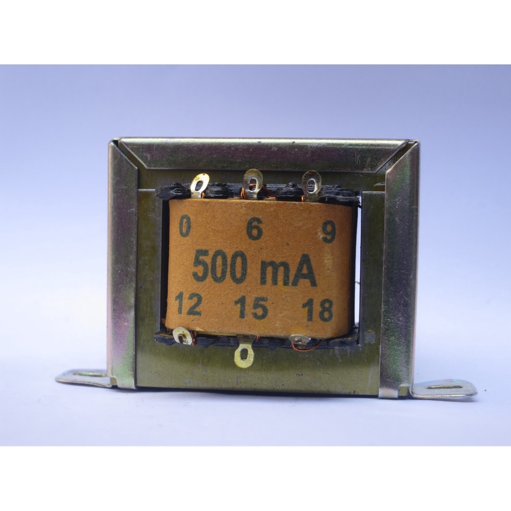 RB Trafo travo 500 mA 0 - 18V non CT engkel Realpro murni tembaga