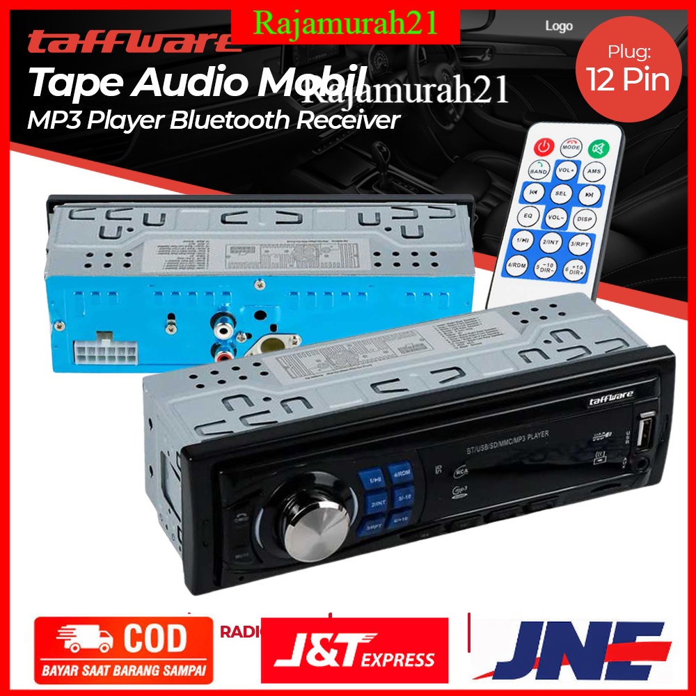 Taffware Tape Audio Mobil MP3 Player Bluetooth Wireless Receiver - MP3-S210L - Black - 7RRS97BK