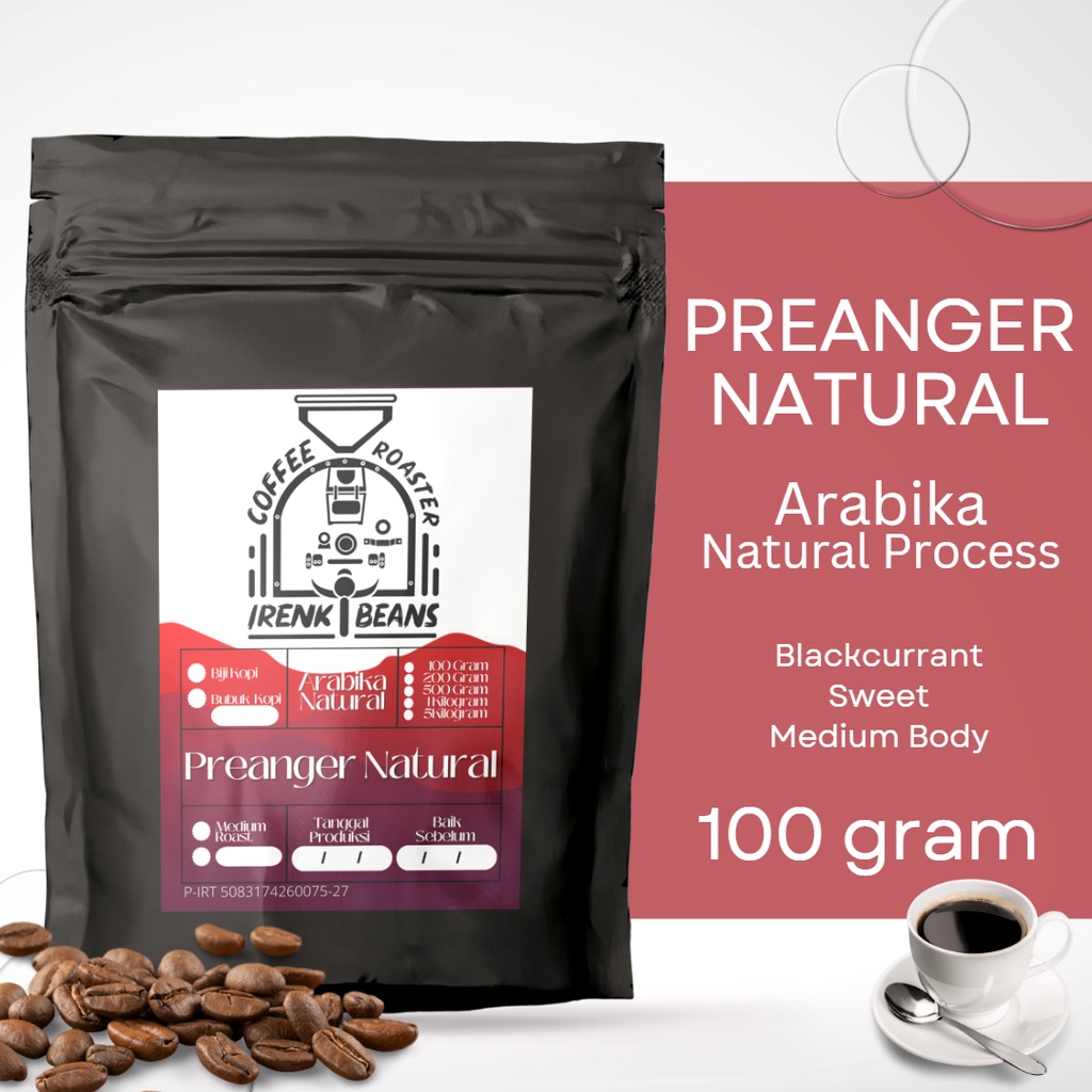 

Kopi Arabika Preanger Natural 100g Biji Bubuk