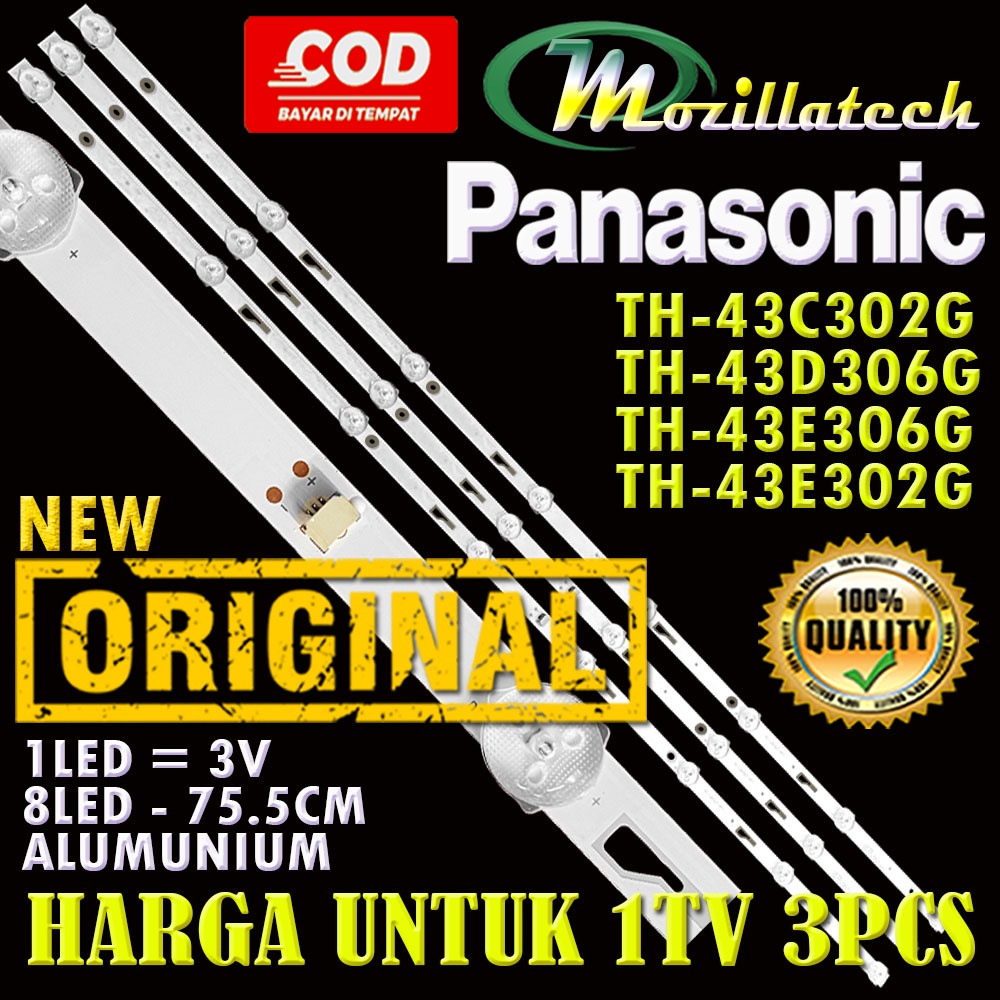 LED BACKLIGHT PANASONIC PANASONIK TH-43E306G TH-43E302G TH-43D306G TH-43C302G 43E306G 43E302G 43D306G 43C302G 8K 8 LED BL LED BACKLIGHT PANASONIC 43 IN