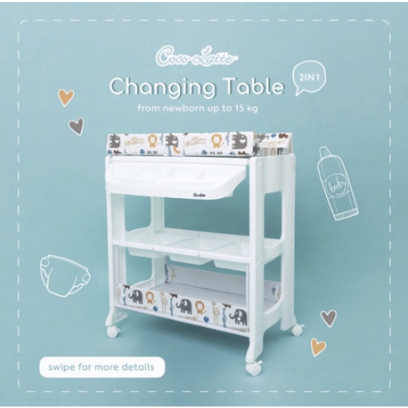 Baby Tafel Cocolatte / Changing Table / Meja Mandi Bayi