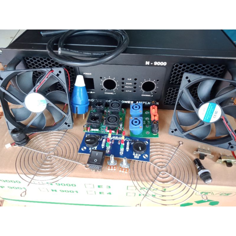 Bok power amplifier 3U N9000 lengkap full asesoris tinggal pasang