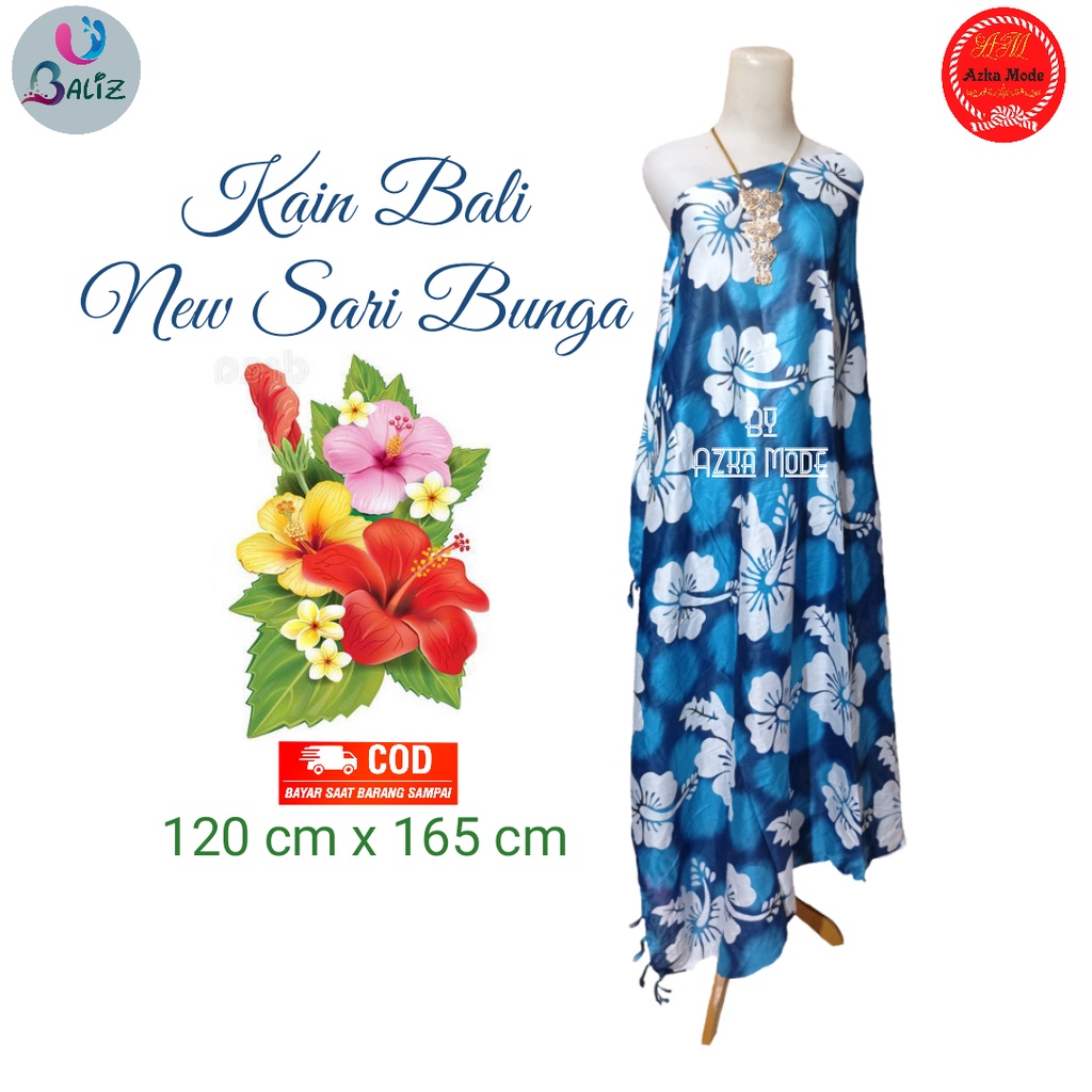 Kain Pantai Kain Bali Pantai - Kain Bali Motif New Sari Bunga Standar - Sarung Pantai SEMBILAN MODE - Sarung Bali - Kain Pantai - Kain Katun Jepang - Kain Untuk Hiasan Dinding - Kain Untuk Plafon Mobil Truk Dan Mobil 3/4 Lainnya